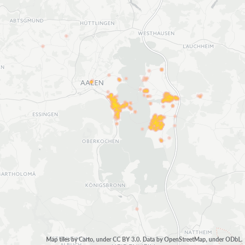 Heatmap für plz 73432
