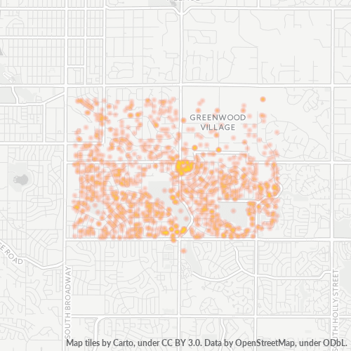 80121 Business Density Heatmap