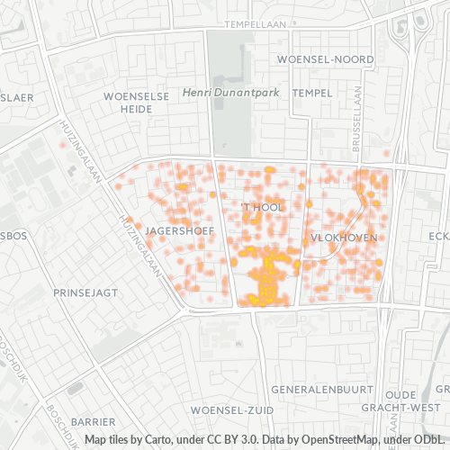 Heatmap voor postcode 5625