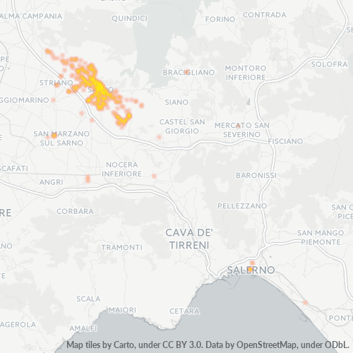 Mappa di calore per cap 84087