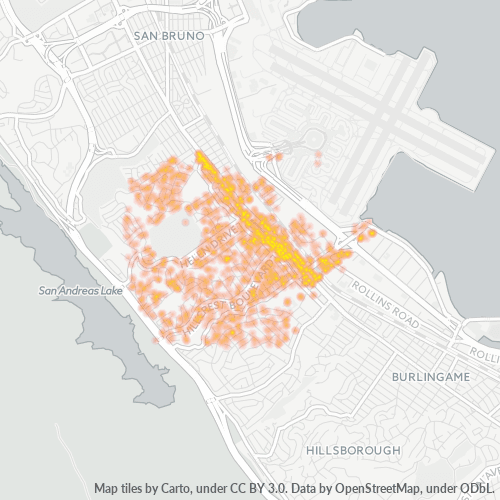 94030 Business Density Heatmap