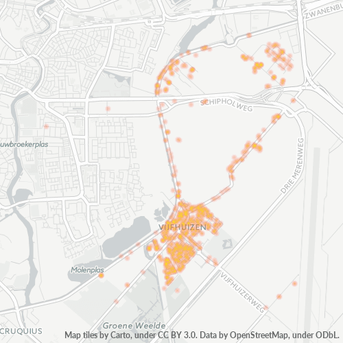 Heatmap voor postcode 2141