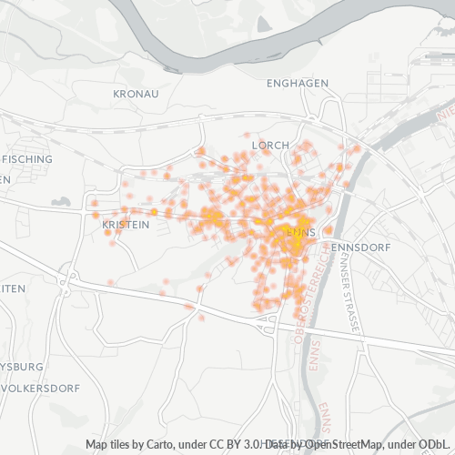 Heatmap für postleitzahl 4470