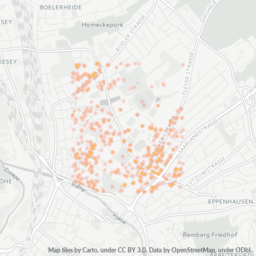 Heatmap für plz 58097