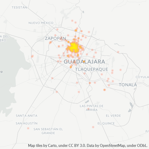 44260 Mapa de calor de densidad empresarial