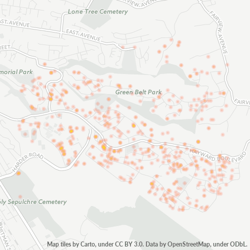 94542 Business Density Heatmap