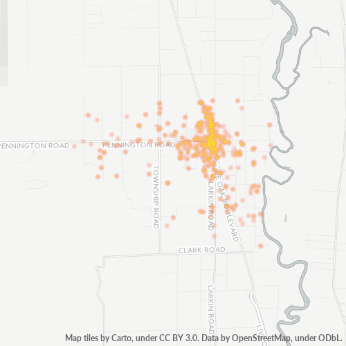 95953 Business Density Heatmap