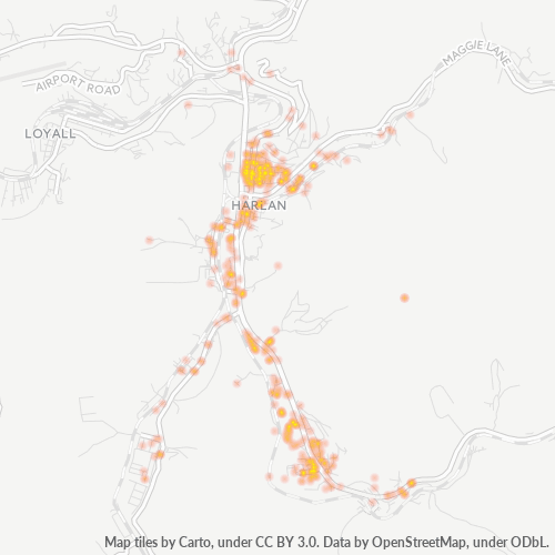 40831 Business Density Heatmap