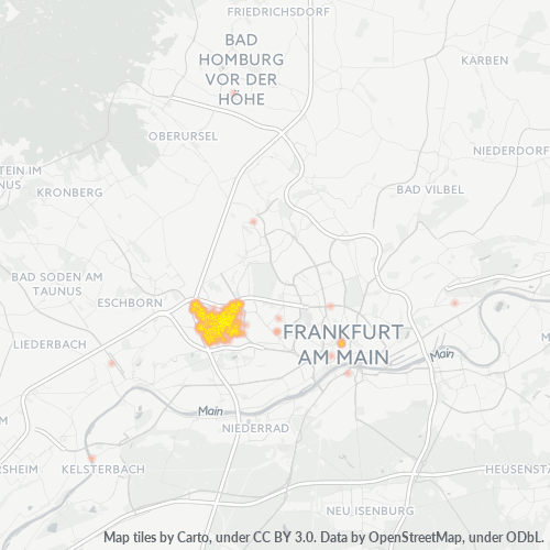 Heatmap für plz 60489