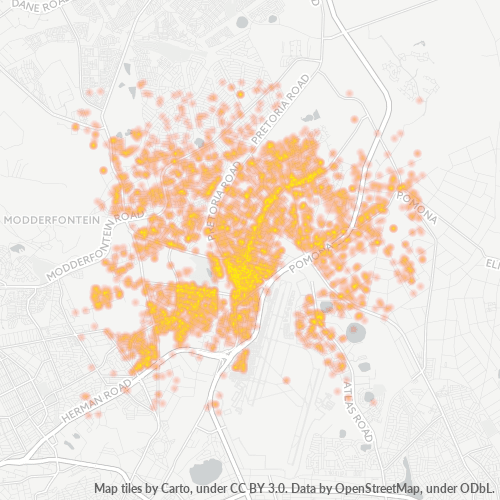 1619 Hittekaart vir Besigheidsdigtheid