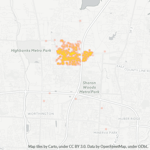 43240 Business Density Heatmap