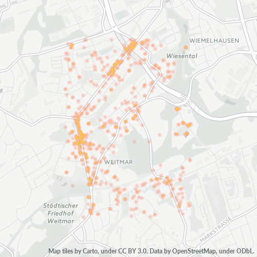 Heatmap für plz 44795