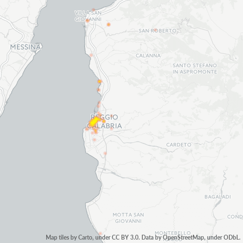 Mappa di calore per cap 89125