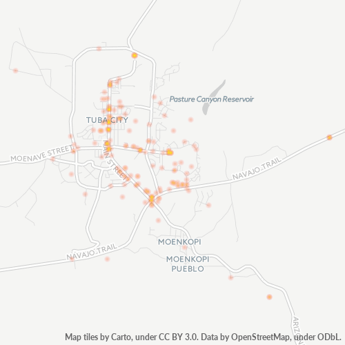 86045 Business Density Heatmap