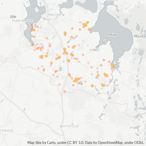 Heatmap für plz 17209