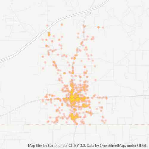 36502 Business Density Heatmap