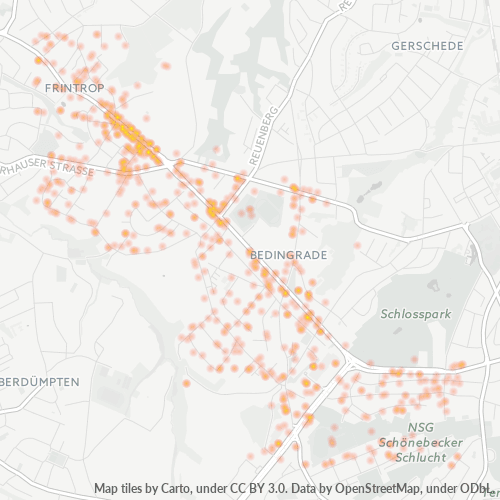 Heatmap für plz 45359