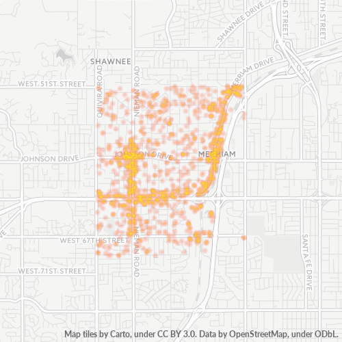 66203 Business Density Heatmap