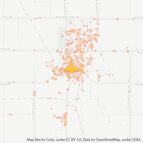 68434 Business Density Heatmap
