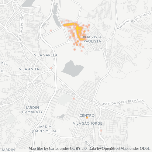 08690-000 Mapa de calor de densidad empresarial