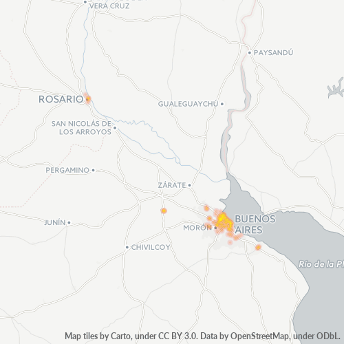1651 Mapa de calor de densidad empresarial