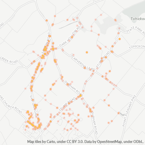 18947 Business Density Heatmap