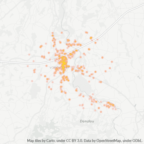 Heatmap für postleitzahl 4655