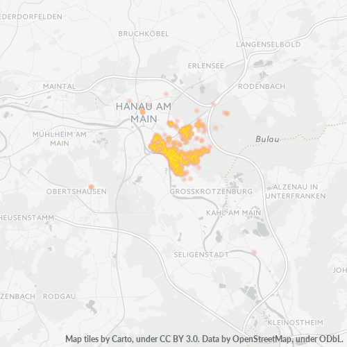 63457 Standortdichte-Heatmap