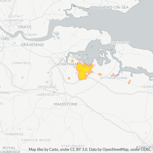 ME8 Business Density Heatmap