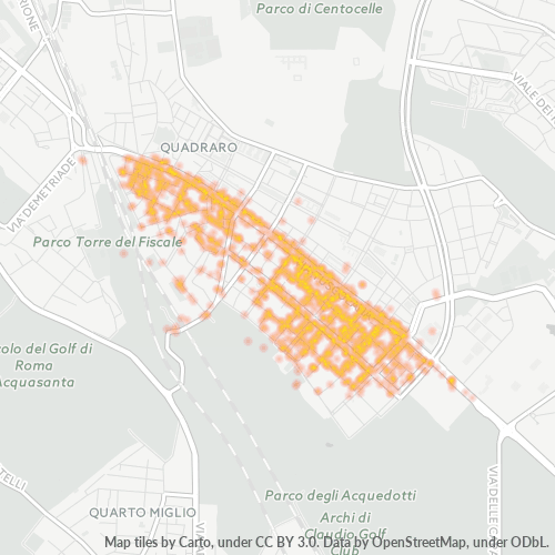 Mappa di calore per cap 00174