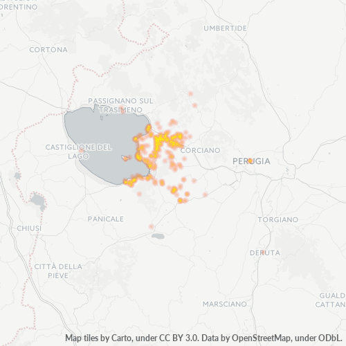 Mappa di calore per cap 06063