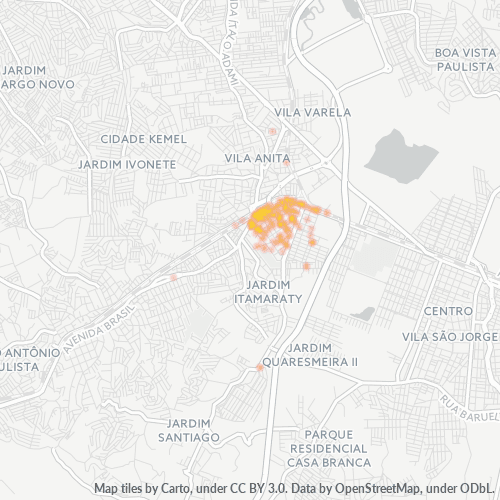 08561-000 Mapa de calor de densidad empresarial