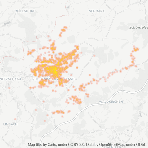 Heatmap für plz 08468