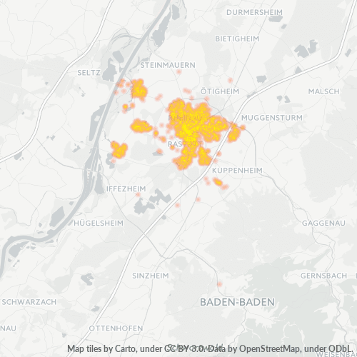 Heatmap für plz 76437