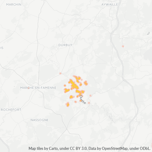 Heatmap voor postcode 6987
