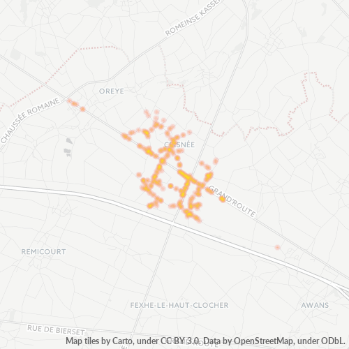 Heatmap voor postcode 4367