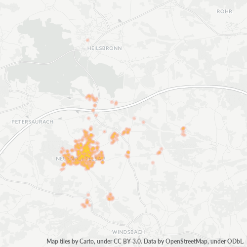 Heatmap für plz 91564