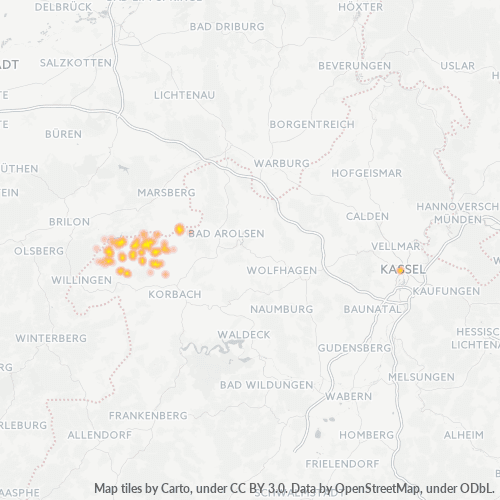 Heatmap für plz 34519