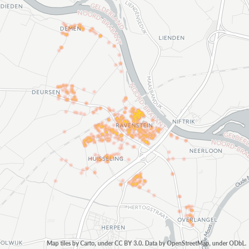Heatmap voor postcode 5371