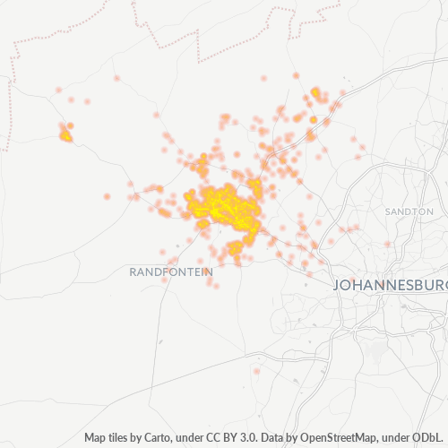 1739 Hittekaart vir Besigheidsdigtheid