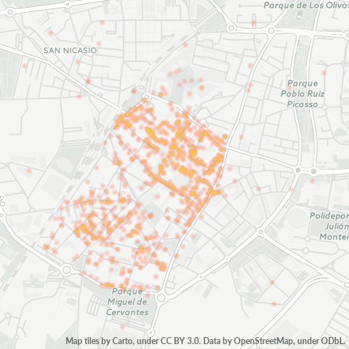 28911 Mapa de calor de densidad empresarial