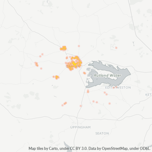 LE15 Business Density Heatmap