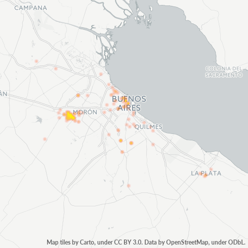 1718 Mapa de calor de densidad empresarial