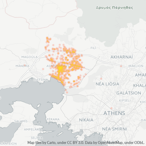 193 00 Χάρτης θερμότητας πυκνότητας επιχείρησης