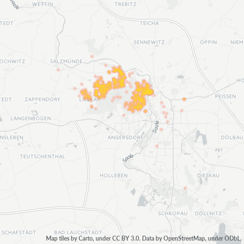 Heatmap für plz 06120