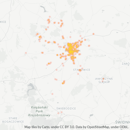 58-150 Mapa intensywności działalności gospodarczej