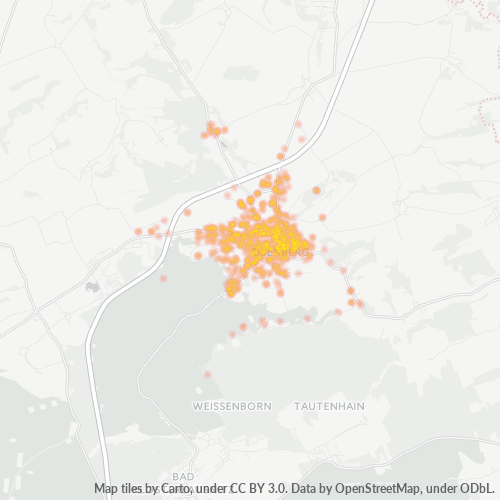 Heatmap für plz 07607