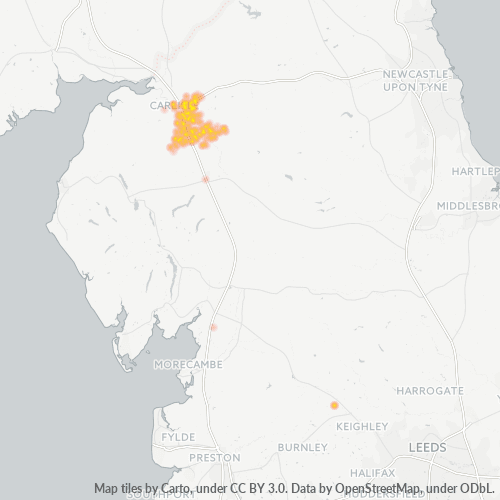 CA4 Business Density Heatmap