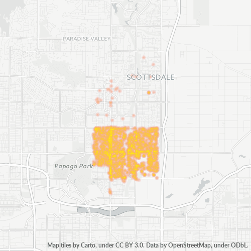 85257 Business Density Heatmap