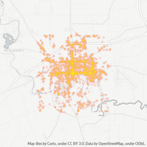 78155 Business Density Heatmap